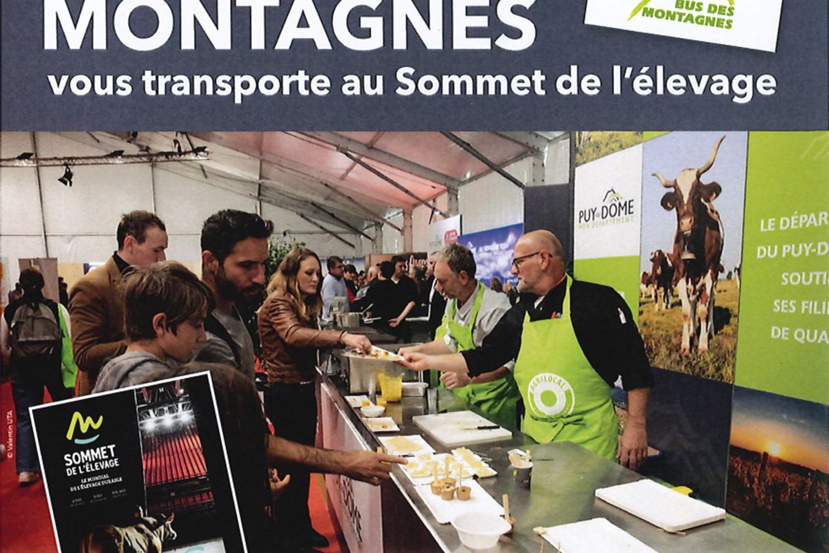 Bus des Montagnes Sommet de l’élevage 2023 Le bus des montagnes 2023 au départ du Massif du Sancy