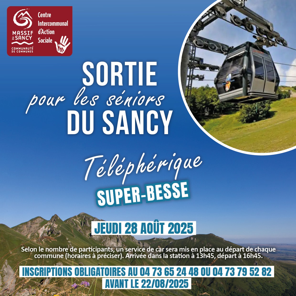 Sortie pour les séniors du Sancy Téléphérique Super-Besse