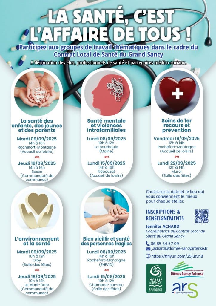 Concertation territoriale pour le futur Contrat Local de Santé du Grand Sancy