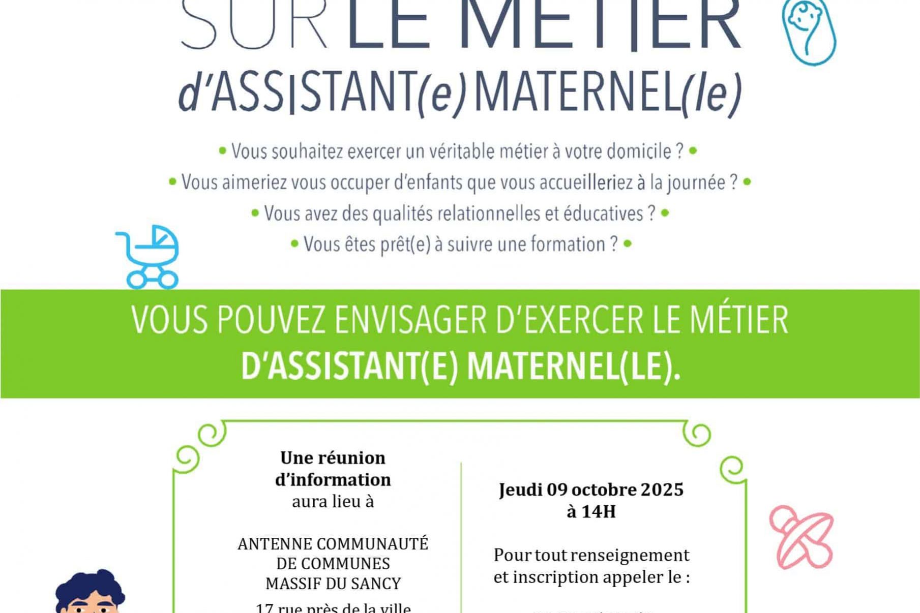 Réunion d’information sur le métier d’assistante maternelle Réunion d'information sur le métier d’assistante maternelle