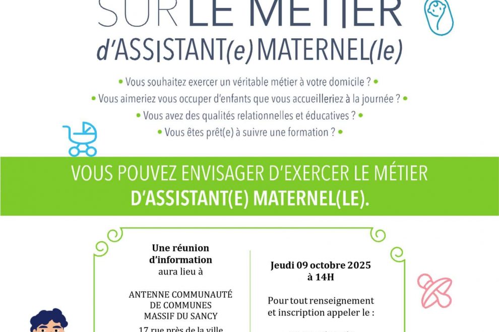 Réunion d'information sur le métier d’assistante maternelle