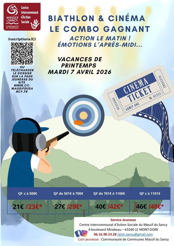 Stage Communauté de Communes du Sancy : Biathlon et Cinéma