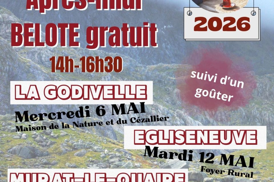 Après-midi Belote proposé par le CIAS Massif du Sancy