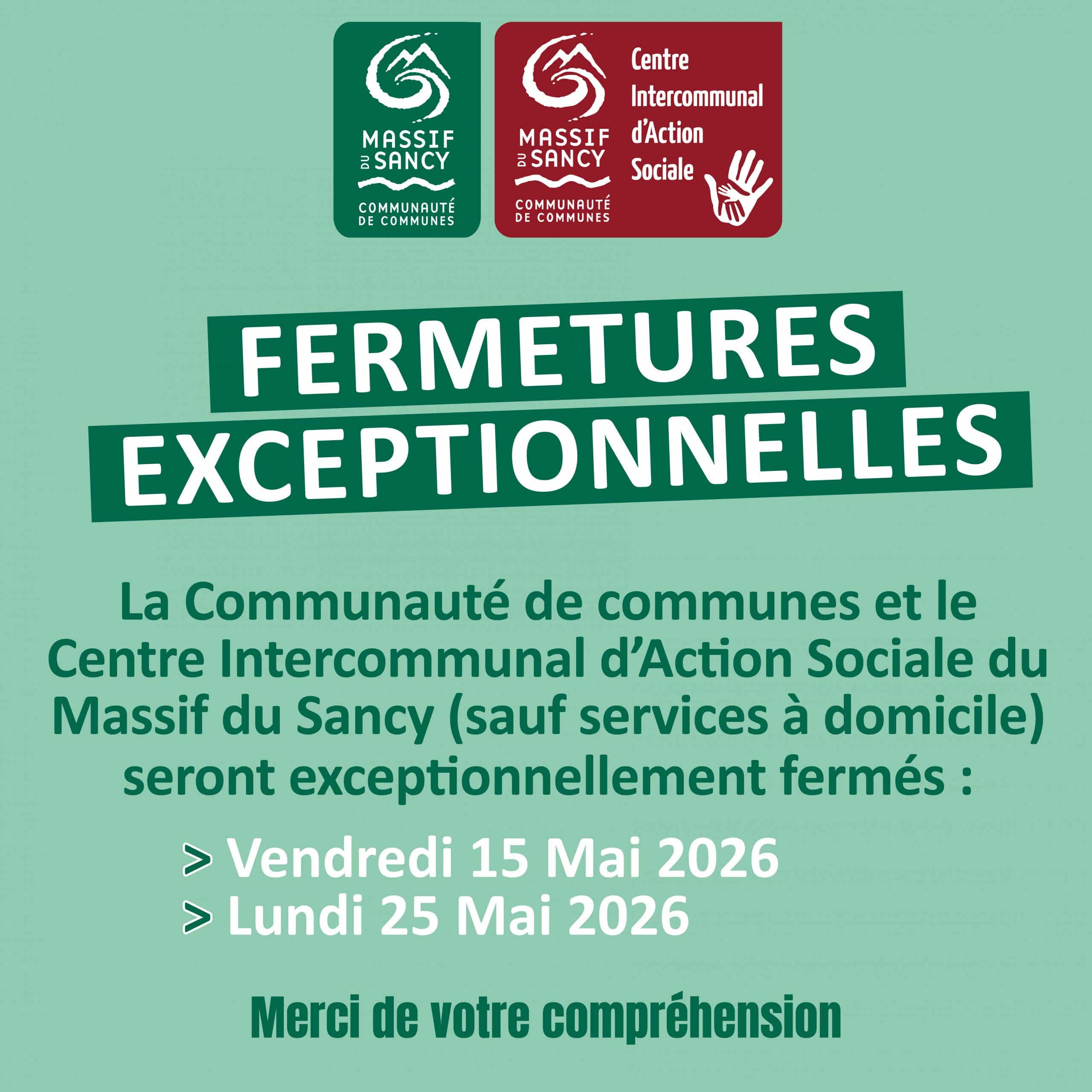 2026-05 fermeture exceptionnelle
