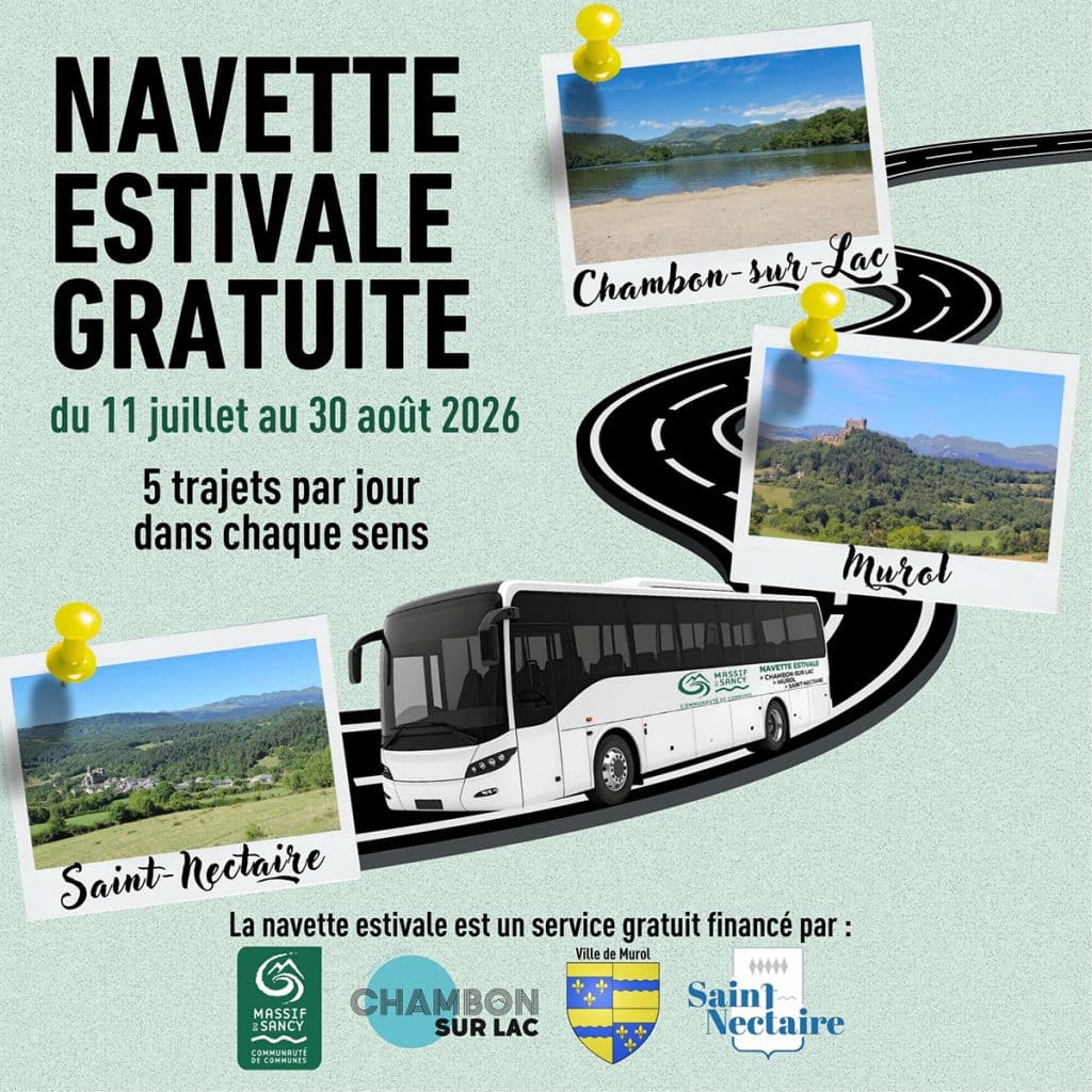 2026 navette estivale chambon murol saint-nectaire affiche - fb
