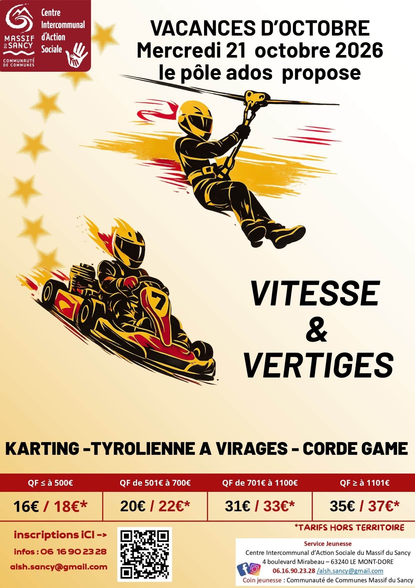 Pole Ados CIAS Sancy - VITESSE ET VERTIGES - 21 octobre 2026 Pole Ados CIAS Sancy - VITESSE ET VERTIGES - 21 octobre 2026