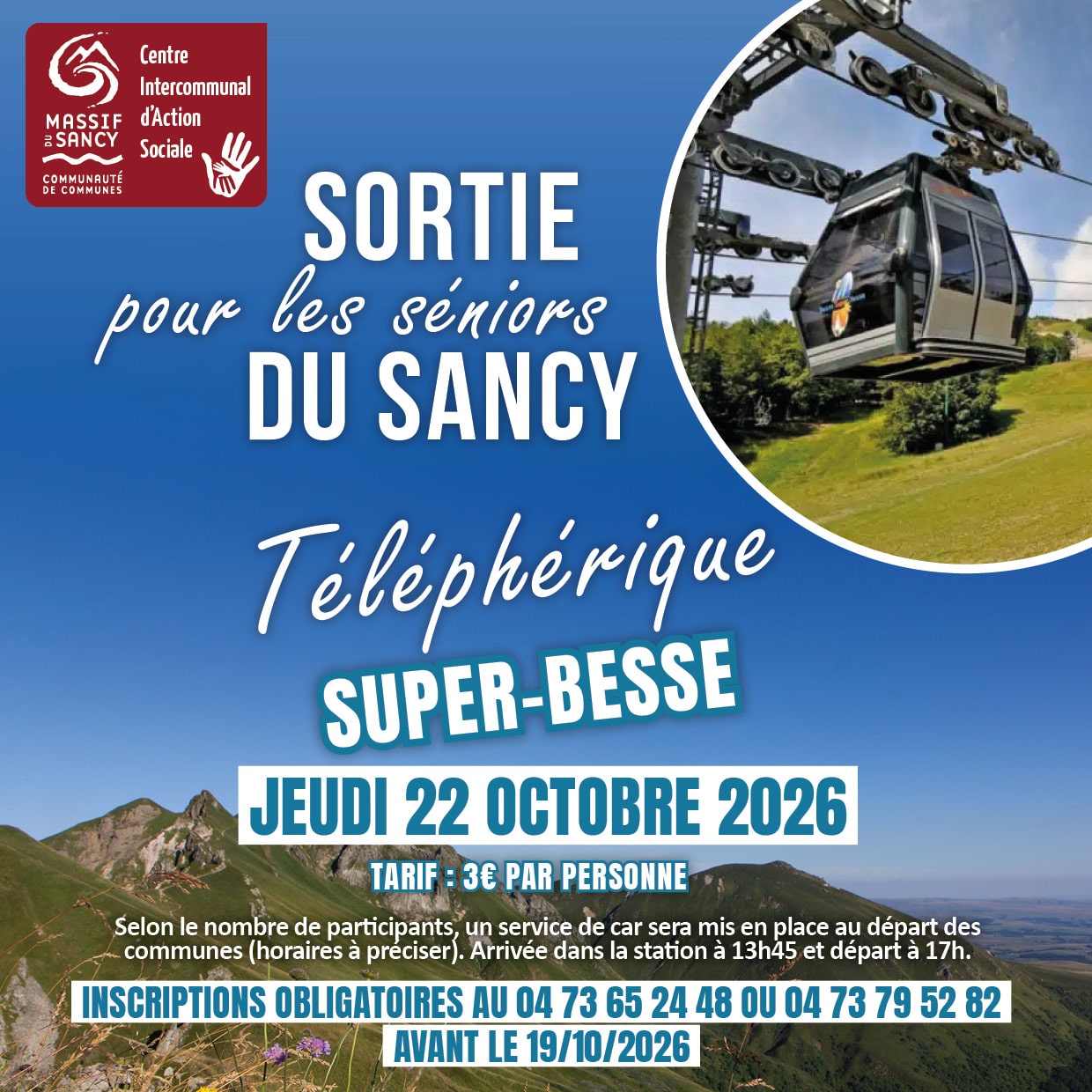 Sortie téléphérique à Super-Besse pour les Séniors avec le CIAS du Massif du Sancy