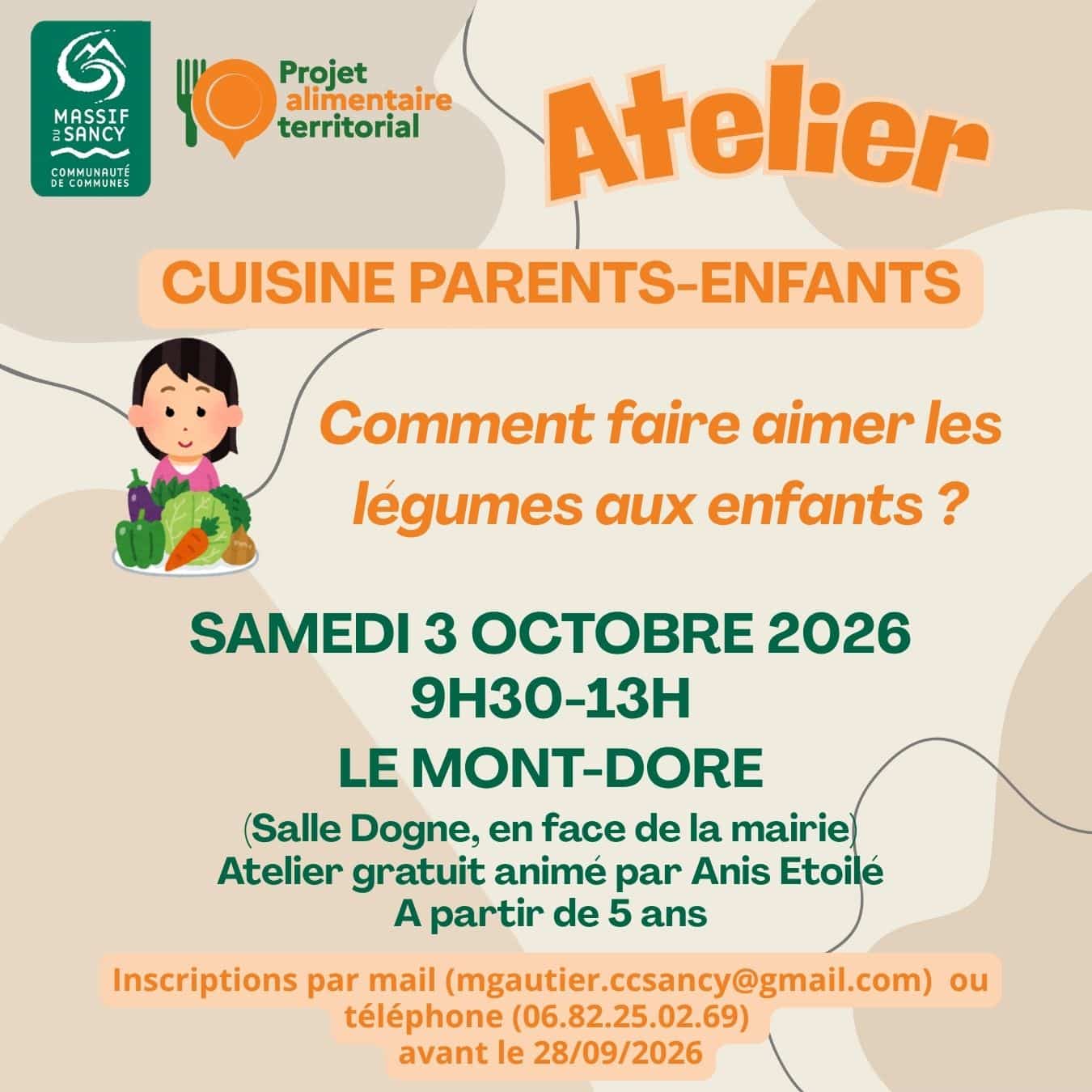 Atelier cuisine Massif du Sancy : Comment faire aimer les légumes aux enfants ?