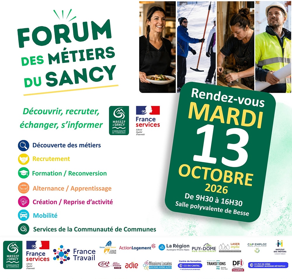 Visuel actualité 2026 forum des Métiers du Sancy